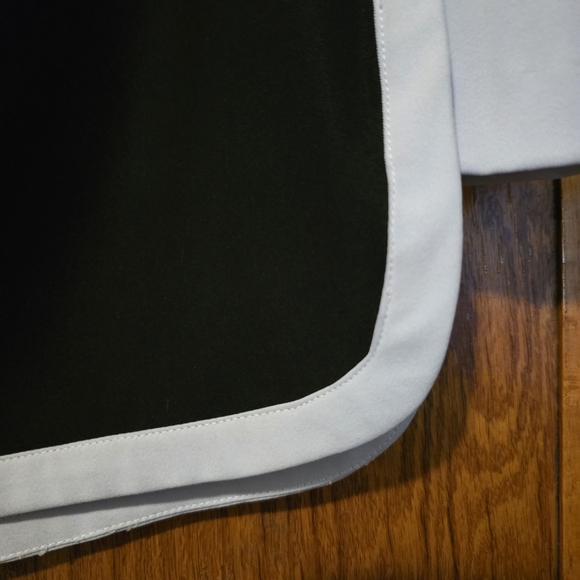 1. STATE Light Blue & Black Mini Skirt Silver Hardware Open Zipper Size Large - Picture 5 of 16